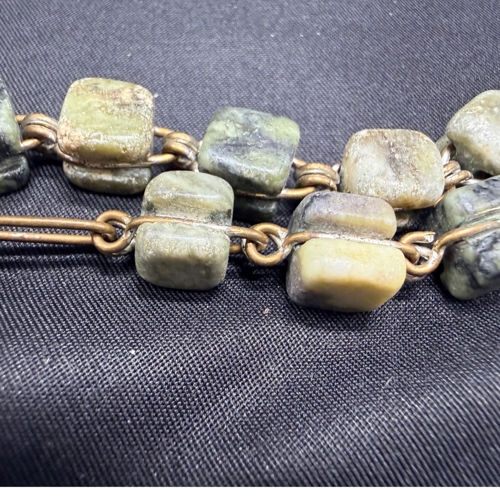 Vintage Connemara Marble Rosary Celtic Crucifix Irish Green Stone Prayer Beads - Picture 2 of 6